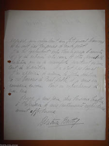 Lettre autographe signée