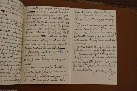 Lettre autographe signée (lot de 2). Vierge Pierre (ca 1900), écrivain, collaborateur dans diverses revues.