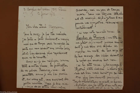 Lettre autographe signée (lot de 2). Vierge Pierre (ca 1900), écrivain, collaborateur dans diverses revues.