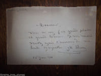 Lettre autographe signée