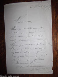 Lettre autographe signée