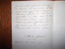 Lettre autographe signée . Dubois-Melly, Charles Dubois dit (1821-1905), peintre suisse.
