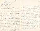 Lettre autographe signée. Marquise de Polignac, non identifiée (peut-être Pommery Louise, marquise de Polignac (1857-1922)?).