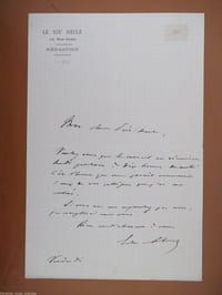 Lettre autographe signée