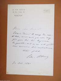 Lettre autographe signée