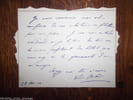Lettre autographe sign&eacute;e. Artus Louis (1870-1960), &eacute;crivain.