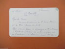 Lettre autographe signée. Lambert Albert (1847-1918), acteur et auteur de comédies, de l'Odéon.