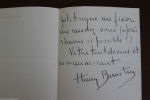 Lettre autographe signée. Bernstein Henry (1876-1953), dramaturge. 