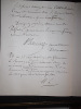 Lettre autographe signée. Lamorte Henri (1823-1884), député puis sénateur de la Drôme.