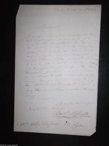Lettre autographe signée