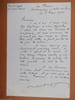 Lettre autographe sign&eacute;e. Benjamin Ren&eacute; (1855-1948), &eacute;crivain, journaliste.
