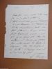 Lettre autographe sign&eacute;e. Augier Emile (1820-1889), po&egrave;te et dramaturge.