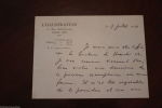 Lettre autographe signée. Cahuet Albéric (1877-1942), journaliste, écrivain.
