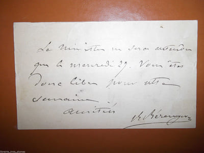 Lettre autographe signée