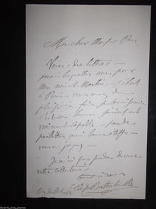 Lettre autographe signée