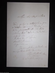 Lettre autographe signée