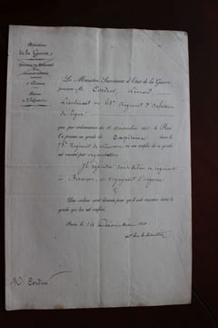 Lettres avec signature autographe - dossier militaire de Léonard Cordier. Jean-de-Dieu Soult, duc de Dalmatie (ministre de la guerre) ; Joseph-César ...