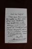 Lettre autographe signée. Bancroft Squire (1841-1926), acteur anglais, directeur de théâtre. 