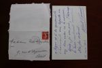 Lettre autographe signée (lot de 2). Flament Albert (1877-1956), écrivain, journaliste, voyageur. 