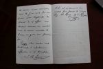 Lettre autographe signée. Giraud Jean-Baptiste (1844-1910), conservateur des musées de Lyon, marchand de soie, collectionneur.