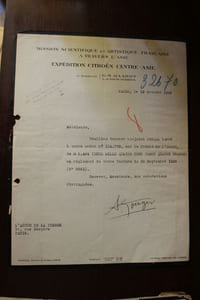 [André Citroën, Croisière Jaune] Lettre signée 19 octobre 1933