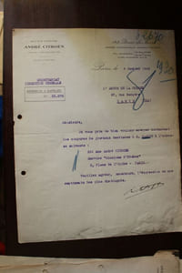 [André Citroën] Lettre signée 9 janvier 1929