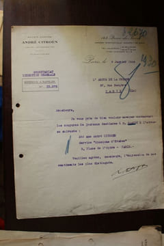 [André Citroën] Lettre signée 9 janvier 1929. [André Citroën]