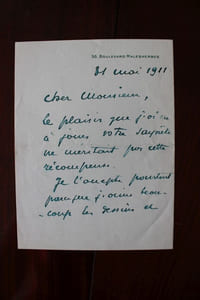 Lettre autographe signé