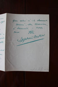 Lettre autographe signé