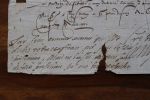 Lettre signée - signature et longue note autographe (Château de la Bretesche 1590-1591, Loire-Atlantique, Nantes, Guerre de la Ligne, Henri IV). Henry ...