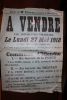 Placard pour une vente aux enchères le 27 mai 1918.. [Iffendic, Montfort-sur-Meu, Ille-et-Vilaine]