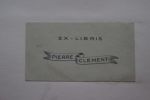 Ex-libris.. Pierre Clément (propriétaire), Ex-libris.