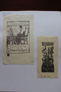 Ex-libris.. Albert Collart (propriétaire), Ex-libris.