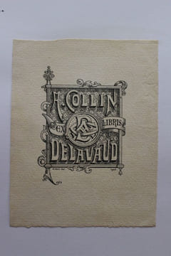 Ex-libris.. A Collin-Delavaud (propriétaire), N Weill (graveur), Ex-libris.