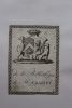  Ex-libris.. Emmanuel-Ferdinand, comte de Grasset (propriétaire), Ex-libris.