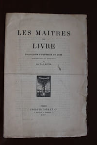 Bulletin d'appel à souscription pour les premiers volumes de la collection des maîtres du livre.