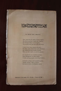 Bulletin d'appel à souscription pour les premiers volumes de la collection des maîtres du livre.