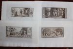 Suite complète des 12 gravures pour Les Fables de La Fontaine - édition du Louvre Firmin Didot.. Jean de La Fontaine, Charles Percier