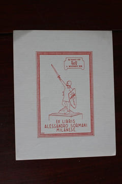Ex-libris.. Alessandro Sormani, Milan, Italie (propriétaire), Ex-libris.