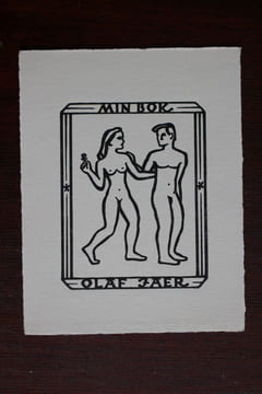  Ex-libris.. Olaf Jaer, Oslo, Norvège (propriétaire), Ex-libris.