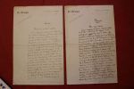 lot de 2 Lettres autographes signées à Aurélien Scholl. Pierre d'Alheim (1862-1922), littérateur, journaliste, 