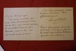 Lettre autographe signée à Aurélien Scholl. Henry Bauër (1851-1915), écrivain, fils de Dumas père