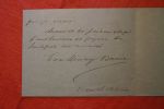Lettre autographe signée à Aurélien Scholl. Henry Bauër (1851-1915), écrivain, fils de Dumas père