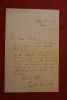 Lettre autographe signée à Aurélien Scholl. Clément Bertie-Marriott (1848-ap.1904), journaliste, écrivain