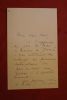 Lettre autographe signée à Aurélien Scholl. Clément Bertie-Marriott (1848-ap.1904), journaliste, écrivain