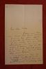 Lettre autographe signée à Aurélien Scholl. Clément Bertie-Marriott (1848-ap.1904), journaliste, écrivain