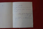 Lettre autographe sign&eacute;e &agrave; Aur&eacute;lien Scholl. Blanche de Berzseny, danseuse russe