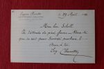 Lettre autographe signée à Aurélien Scholl. Chavette, Eugène Vachette dit (1827-1902), écrivain