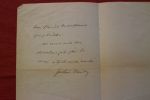 Lettre autographe signée à Aurélien Scholl. Gustave Claudin (1819-1896), écrivain, journaliste, secrétaire de Lamartine