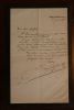Lettre autographe signée à Aurélien Scholl. Ernest Détré d'Arjis (né en 1845), écrivain, journaliste. 